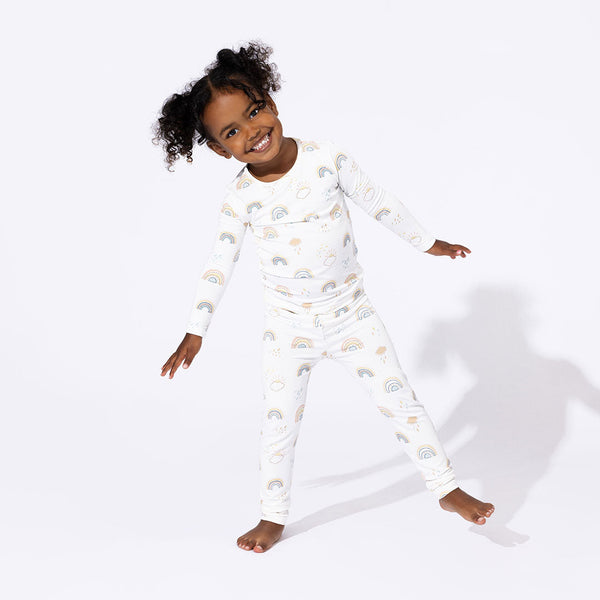 rainbows-bamboo-kids-pajamas-bellabu-bear - Sophia's Style The "Easy Two-Piecey"-1